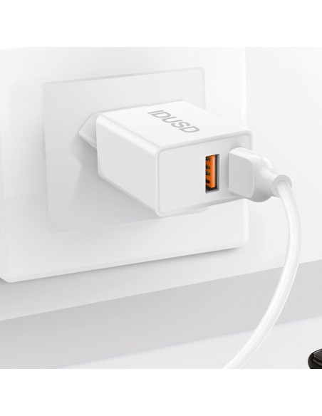 Carregador IDUSD D43B 2 USB 2,4 A + cabo USB-C | ByMASI