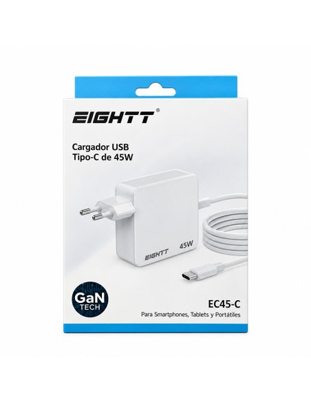 Cargador portátil Eightt USB-C GaN 45W