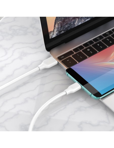 Cable IDUSD C23B USB-C a USB 3A 1,2 m Blanco | ByMASI