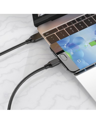 Cable IDUSD C41A Micro USB a USB 2,4A 2 m Negro | ByMASI