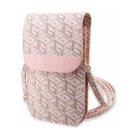 Bandolera smartphone GUESS GCube Stripe Rosa