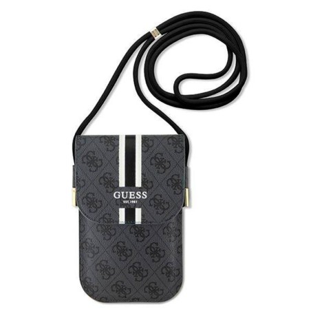 Bandolera smartphone cordón GUESS 4G Stripe Negro