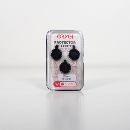 Protector lentes Orygi iPhone 13P/13PM negro