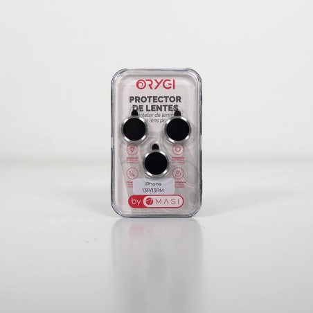 Protector lentes Orygi iPhone 13P/13PM plata