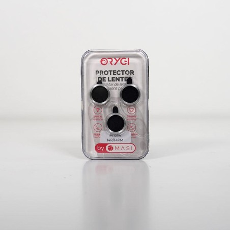 Protector lentes Orygi iPhone 14P/14PM plata