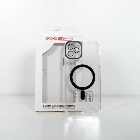 Funda Orygi iPhone 11PM MS transp negra cpc