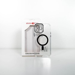 Funda Orygi iPhone 12PM MS transp negra cpc