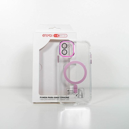 Funda Orygi iPhone 11 MS transp rosa cpc Funda Orygi iPhone 11 MS transp rosa cpc