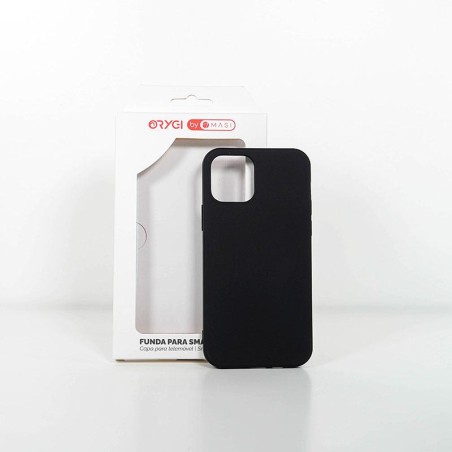 Funda Orygi iPhone 12/12P silicona negra spc