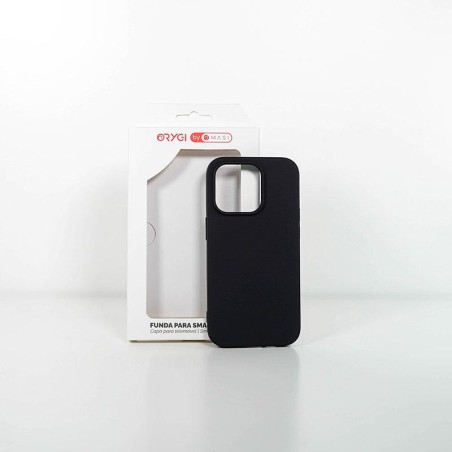 Funda Orygi iPhone 14P silicona negra spc