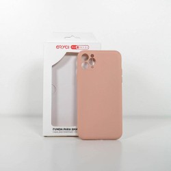 Funda Orygi iPhone 11PM silicona rosa cpc