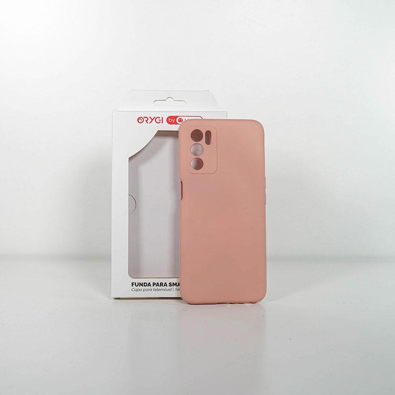 Funda Orygi Oppo A16 silicona rosa cpc