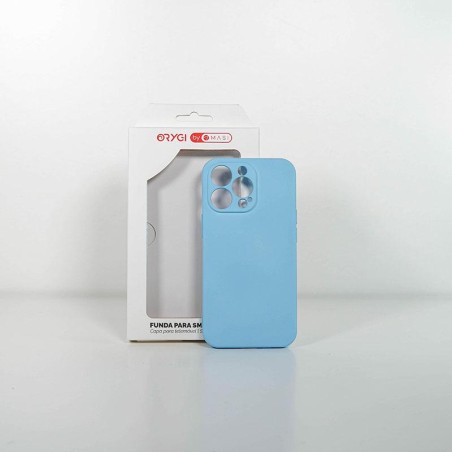 Funda Orygi iPhone 13P silicona azul cpc