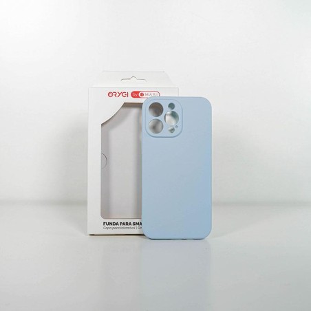 Funda Orygi iPhone 14PM silicona azul cpc