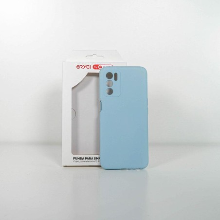 Funda Orygi Oppo A16 silicona azul cpc