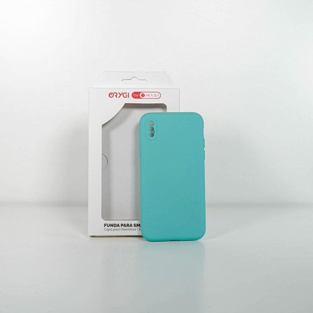 Funda Orygi iPhone X silicona verde cpc