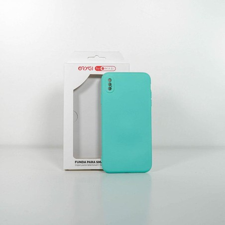 Funda Orygi iPhone XS Max silicona verde cpc