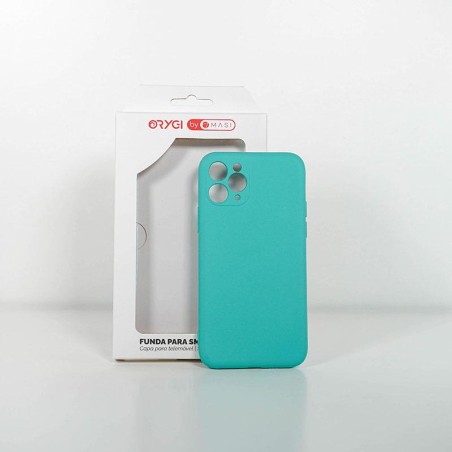 Funda Orygi iPhone 11P silicona verde cpc