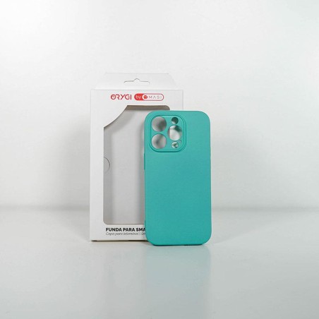 Funda Orygi iPhone 14P silicona verde cpc